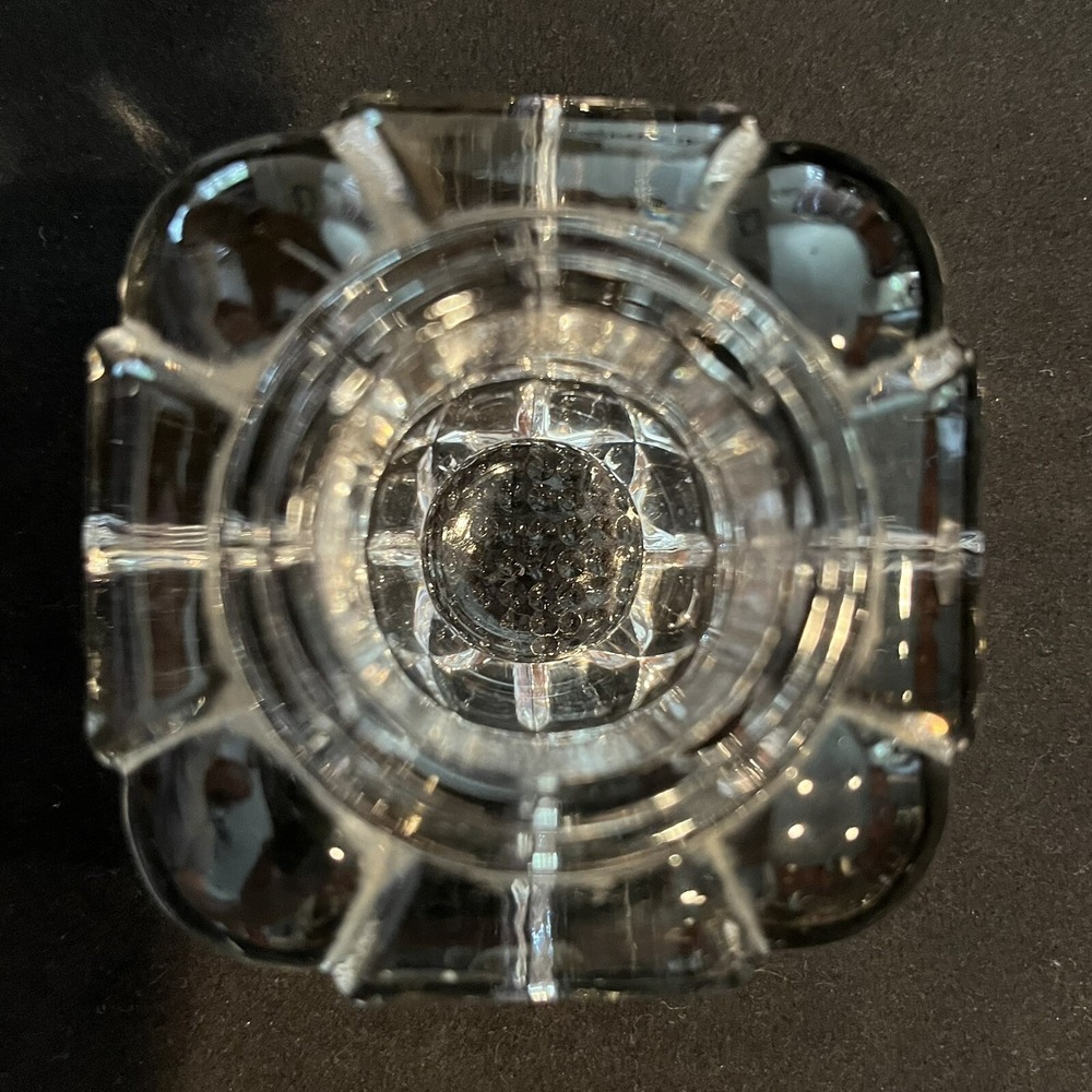 Antique Heavy Glass Inkwell -Late 1800's Part Of A Set? - Beautiful Accent Piece - Picture 5 of 6